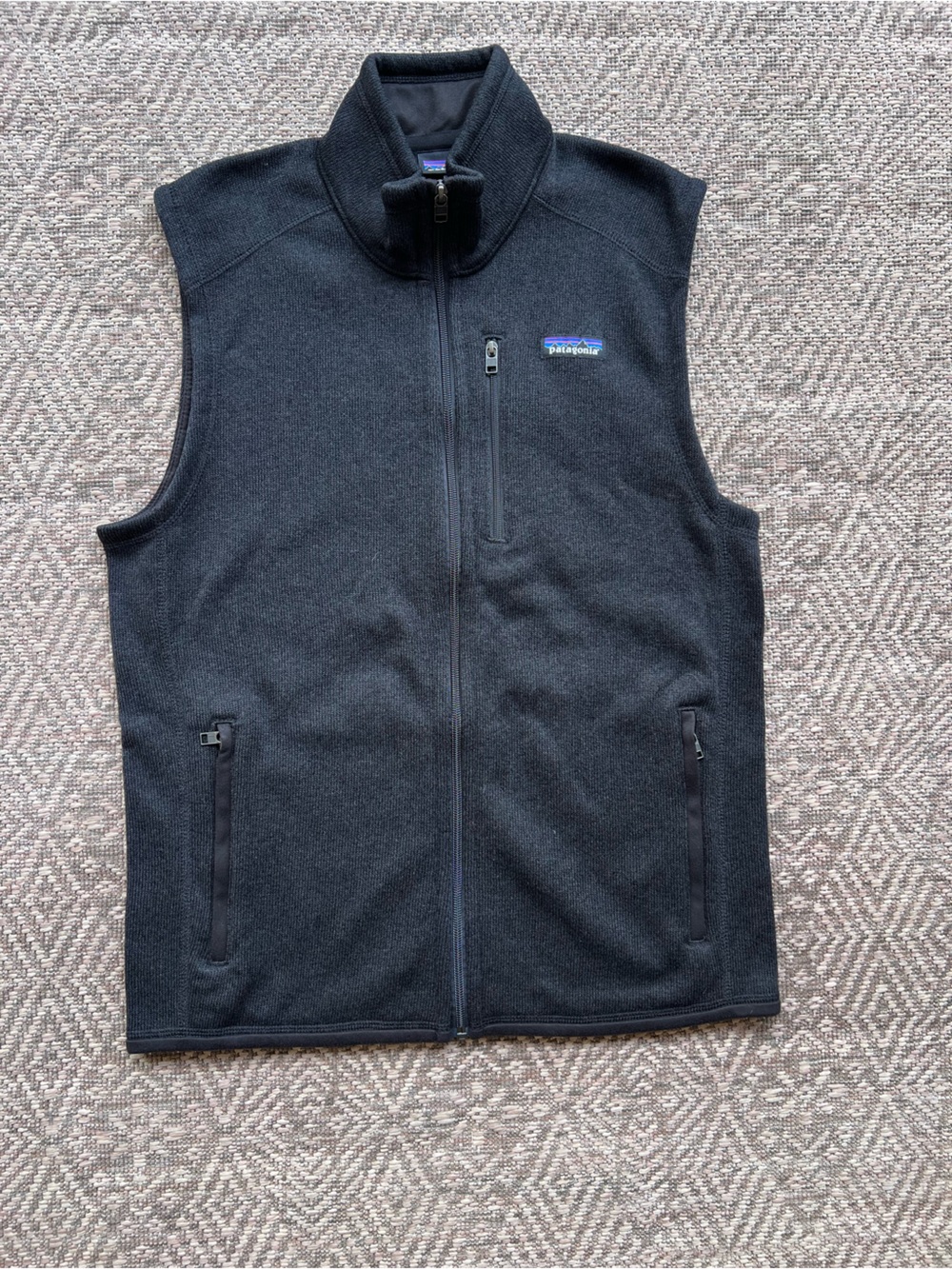 Patagonia Better Sweater Vest Men’s M Black Charcoal Full Zip Fleece 25882